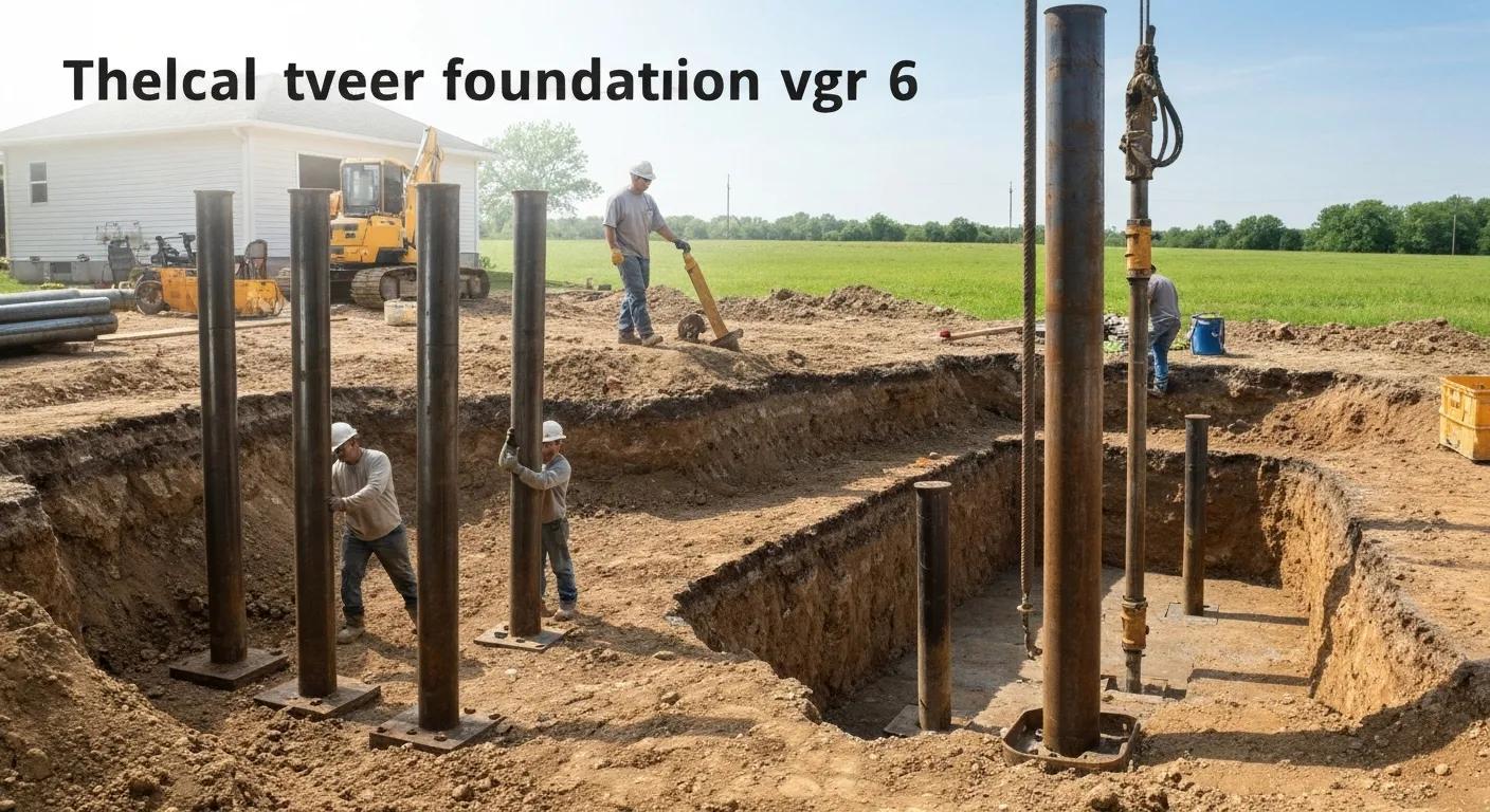 A contractor discussing foundation repair estimates with a homeowner at a construction site in Richmond.